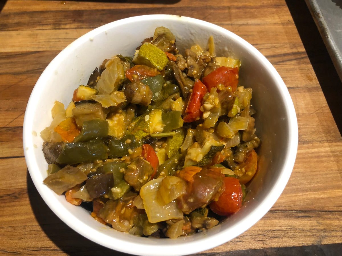 Ratatouille Over Polenta [V/GF, LF/Vegan option available] Big Spoon