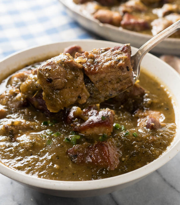 Pork Chile Verde with Yellow Rice [GF/LF]