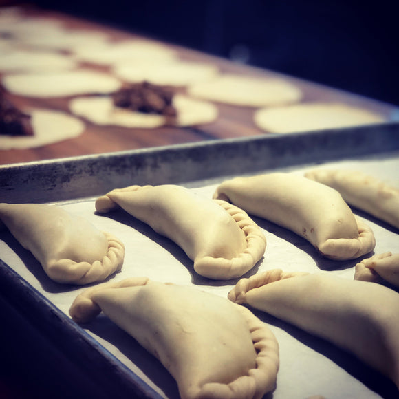 Pear Pie Empanadas w/ Almond Butter & Maple Dipping Sauce [V/Vegan/LF]