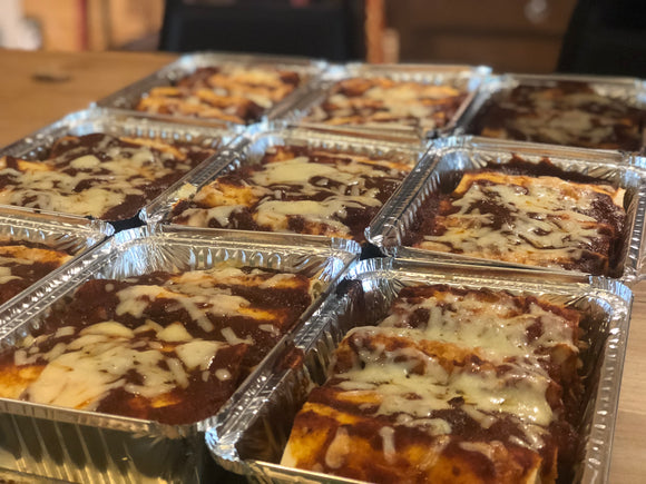 Sweet Potato, Black Bean, and Poblano Enchiladas [V/GF, LF/Vegan option]