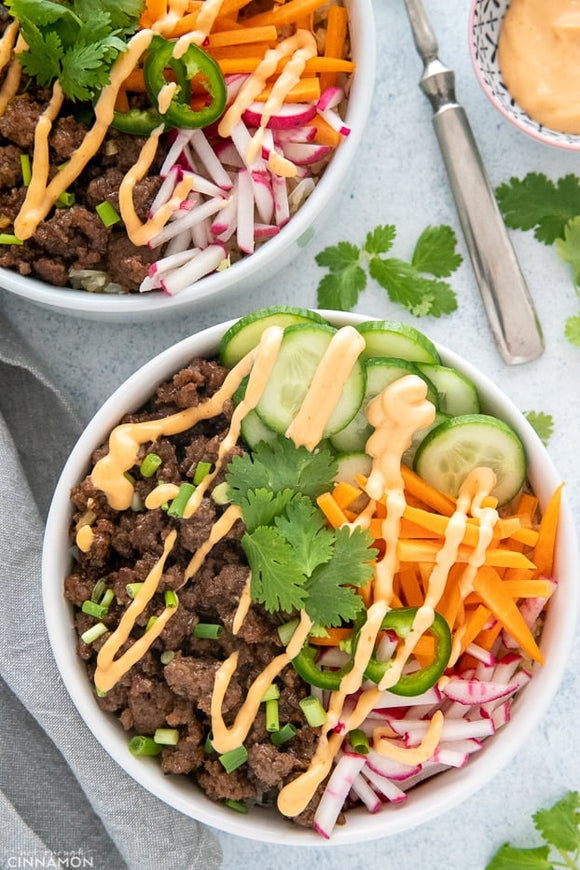 Crispy Pork Belly & BBQ Pork Bahn Mi Bowl [GF]